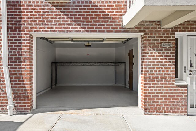 garage with driveway