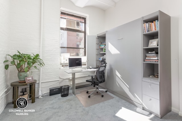 office area with carpet floors