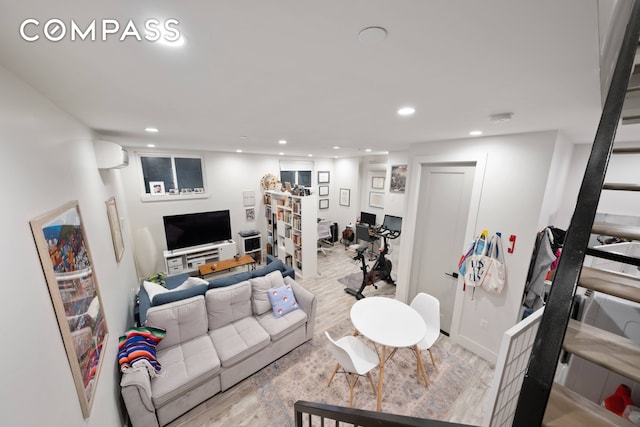 394 Harman St Unit 1B, New York City, NY 11237 - living room with wood finished floors and recessed lighting