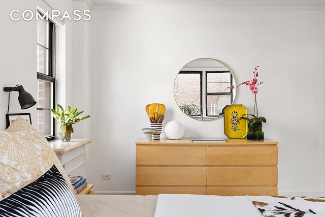 39 Gramercy Park N Unit 9A, New York City, NY 10010 - bedroom featuring ornamental molding and baseboards