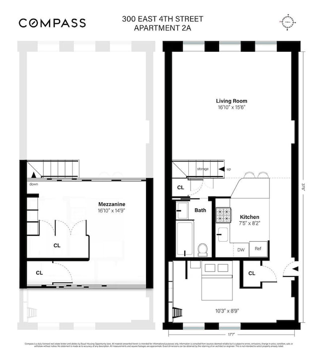 300 E 4th St Unit 2A, New York City, NY 10009 - room layout