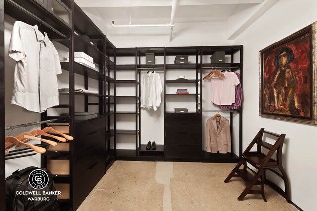 view of walk in closet