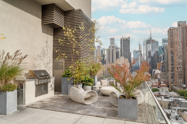 view of patio / terrace featuring a grill and area for grilling