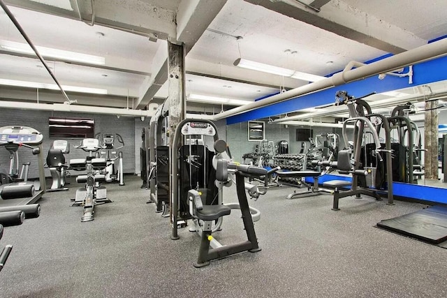 view of workout area