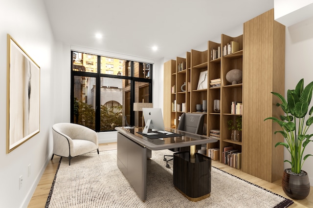 249 E 50th St Unit 7A, New York City, NY 10022 - office area with wood finished floors