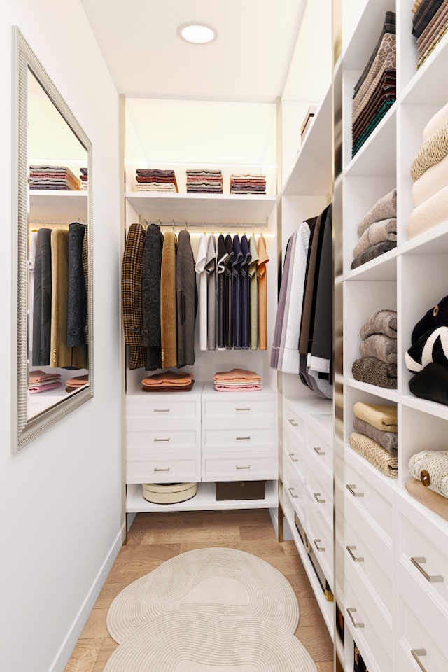 249 E 50th St Unit 7A, New York City, NY 10022 - walk in closet with light wood finished floors