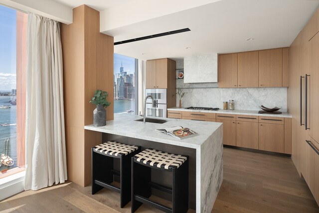 bedroom featuring dark hardwood / wood-style floors