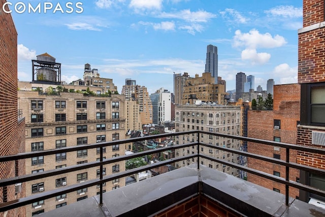 balcony with a city view