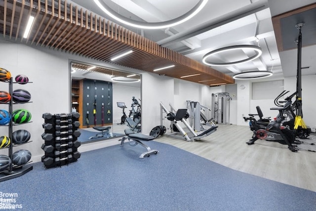 view of exercise room