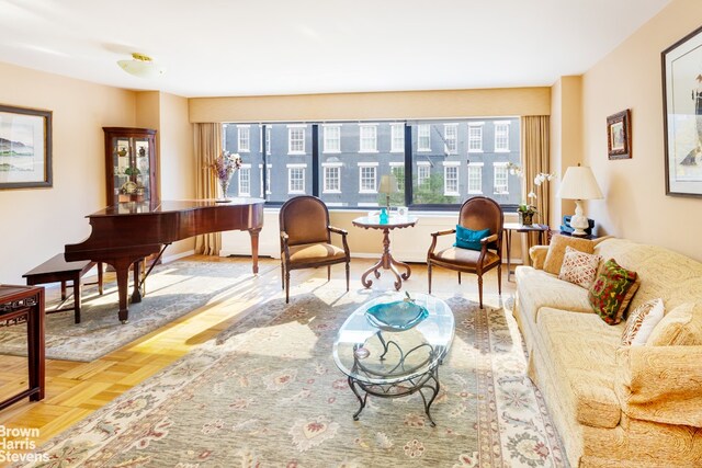 living room with plenty of natural light