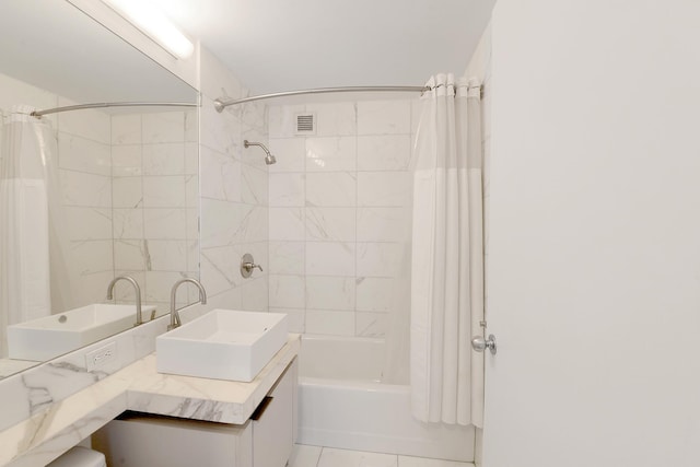250 E 53rd St Unit 3302, New York City, NY 10022 - full bathroom with shower / tub combo and vanity
