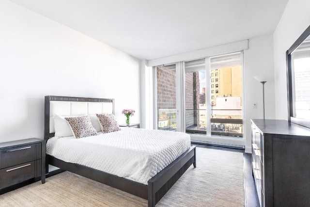 bedroom featuring light hardwood / wood-style floors