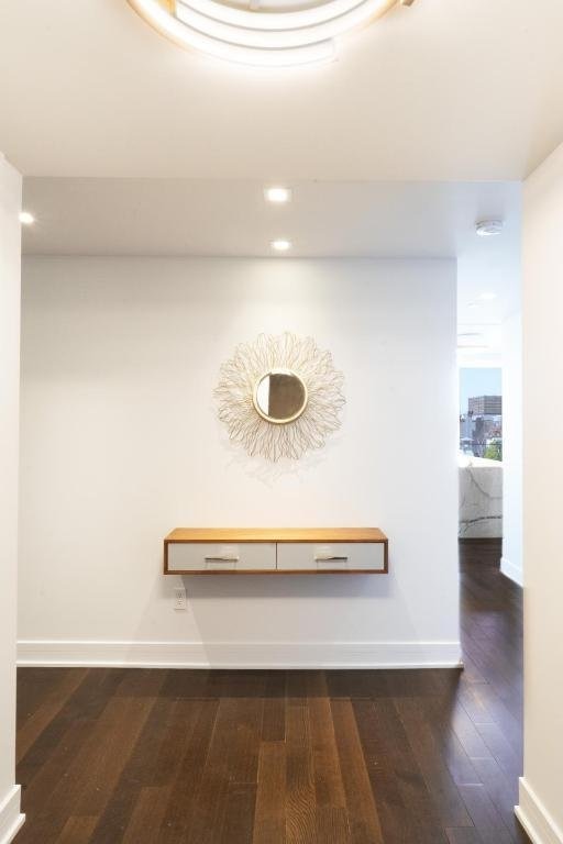 interior space featuring dark hardwood / wood-style floors