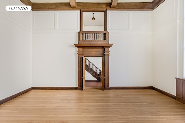 interior space with wood-type flooring