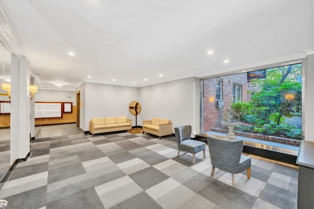 9707 4th Ave Unit 3R, New York City, NY 11220 - lobby featuring crown molding and recessed lighting