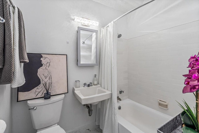501 W 123rd St Unit 3A, New York City, NY 10027 - bathroom with toilet, shower / tub combo, and a sink