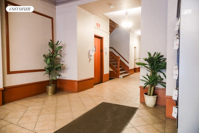 building lobby featuring stairs