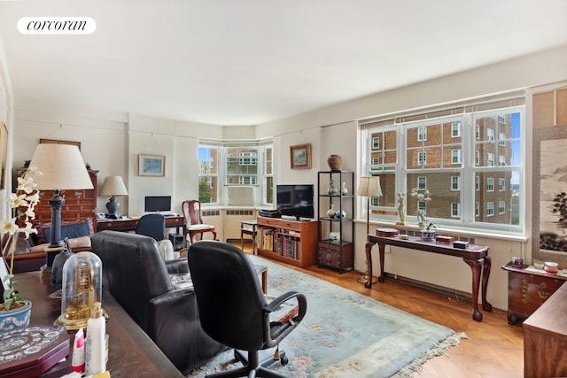 living room with visible vents