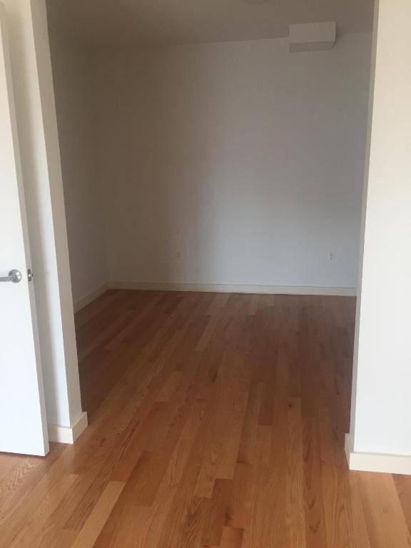 empty room with hardwood / wood-style flooring