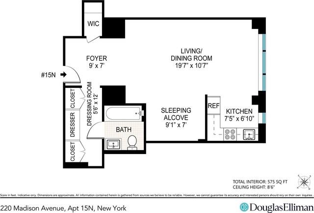 220 Madison Ave Unit 15N, New York City, NY 10016 - floor plan