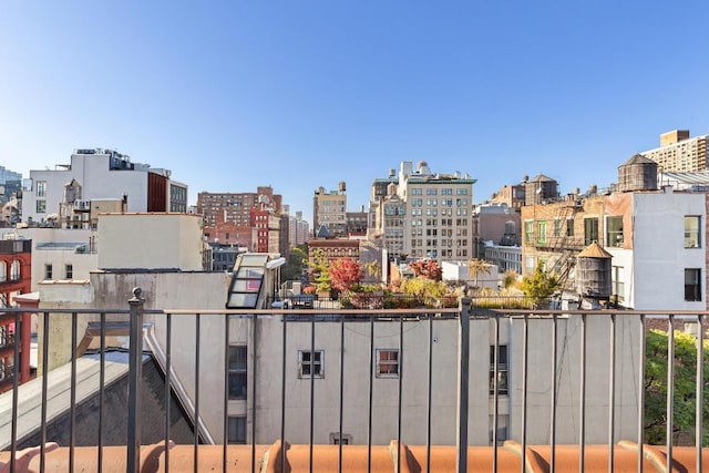 balcony with a city view