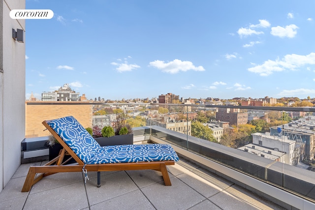 balcony with a city view