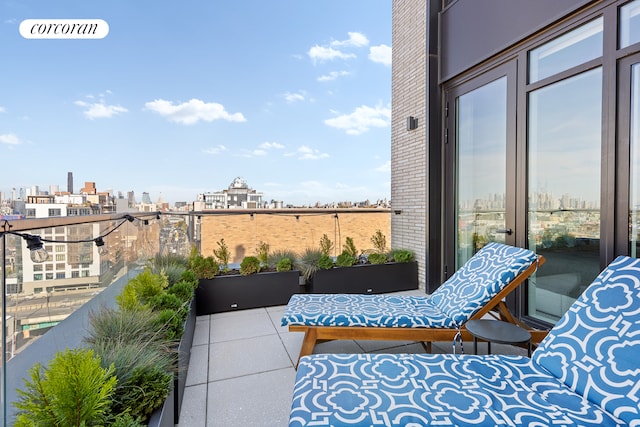 balcony with a city view