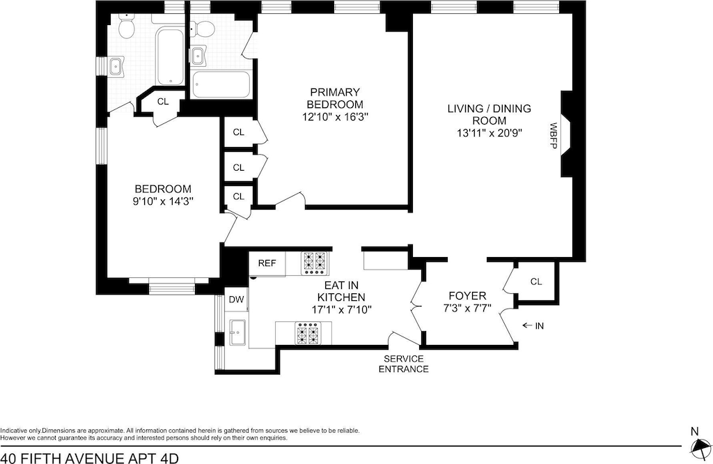 40 5th Ave Unit 4D, New York City, NY 10011 - property floor plan