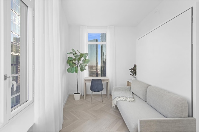 sitting room featuring baseboards