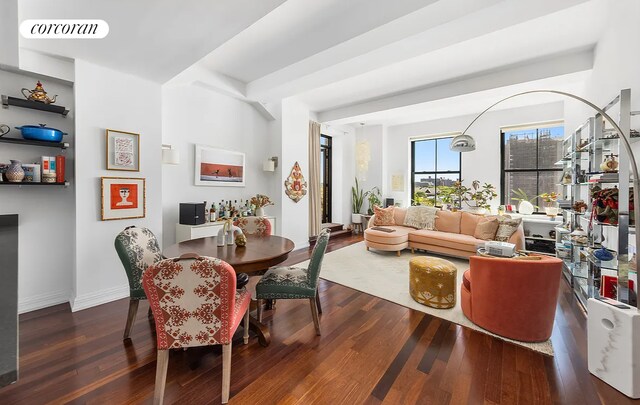 1 Hanson Pl Unit 9B, New York City, NY 11217 - dining area featuring wood finished floors and baseboards