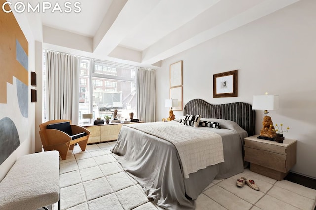 view of tiled bedroom