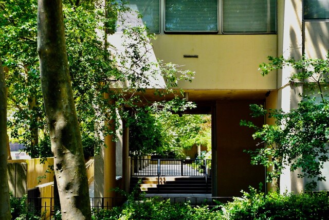 property entrance featuring fence