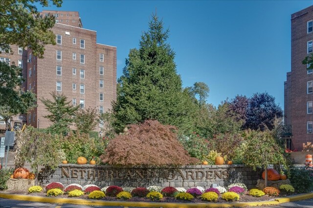 view of community sign