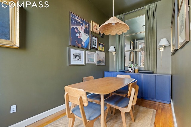 dining room featuring light wood-type flooring