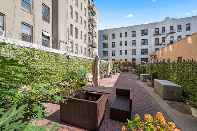 exterior space with a patio