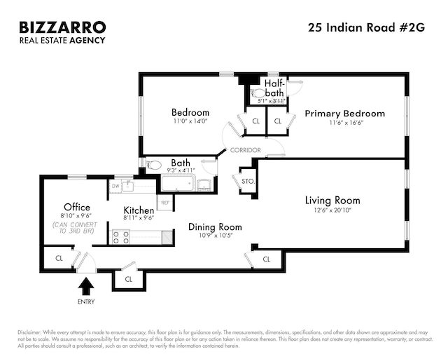 25 Indian Rd Unit 2G, New York City, NY 10034 - plan