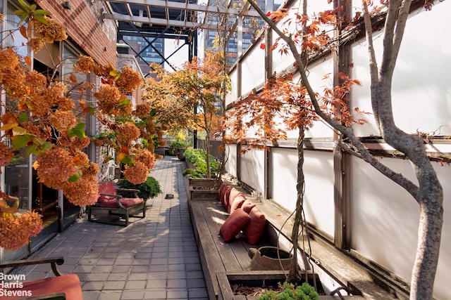 view of patio featuring a fenced backyard