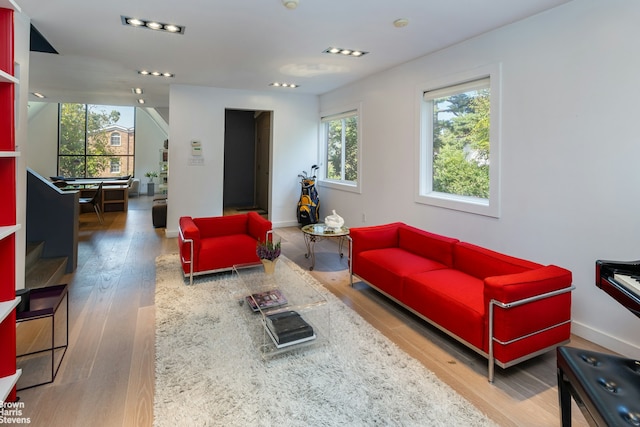 800 W 231st St, New York City, NY 10463 - living room with plenty of natural light, wood finished floors, and baseboards