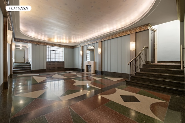 common area featuring stairs