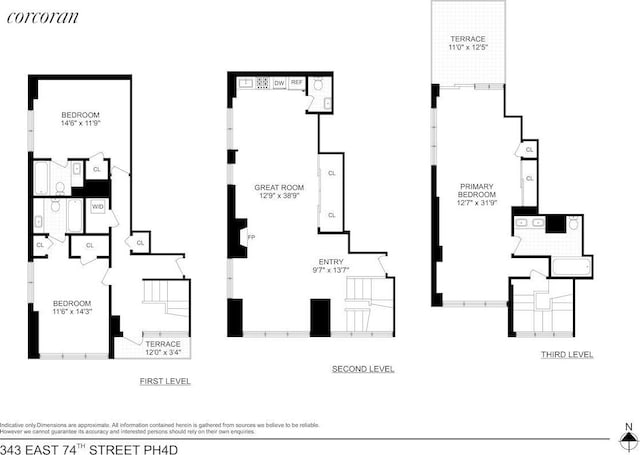 343 E 74th St Unit Ph34D, New York City, NY 10021 - home floor plan