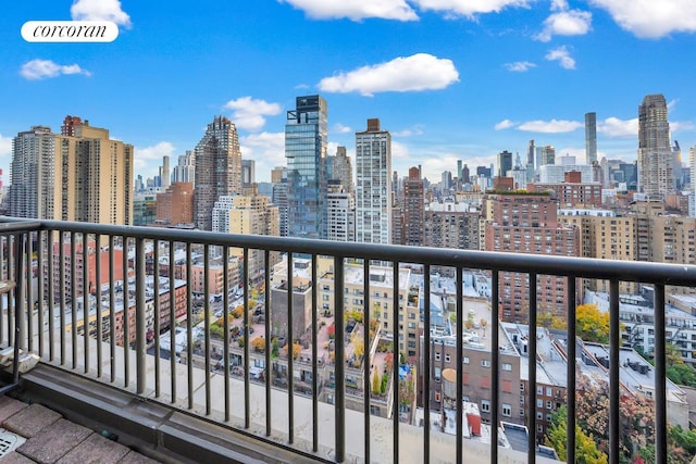 balcony with a view of city