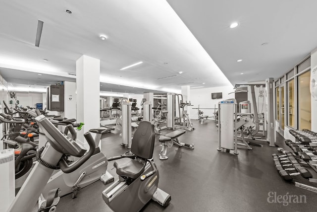 view of workout area