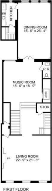 6 E 69th St, New York City, NY 10021 - floor plan / room layout