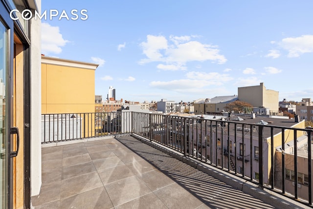 balcony with a city view