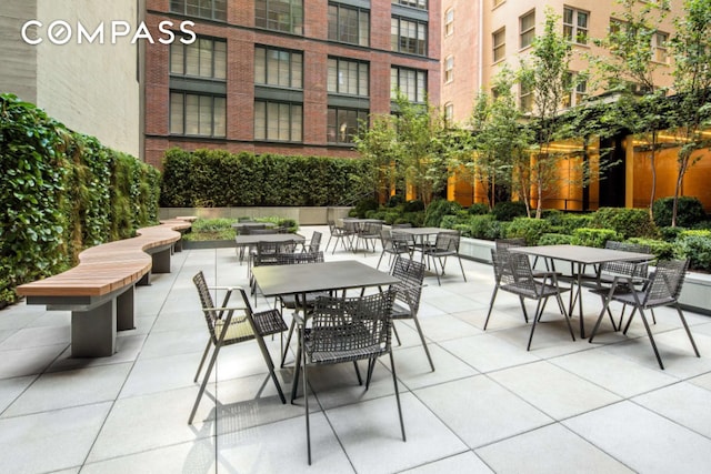 view of patio featuring outdoor dining space