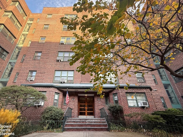 view of building exterior featuring cooling unit