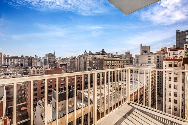 balcony with a view of city