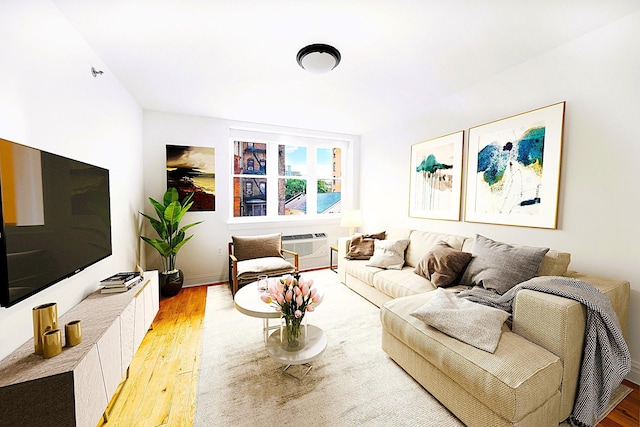 living room featuring light wood finished floors