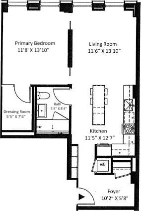 287 E Houston St Unit 3B, New York City, NY 10002 - floor plan / room layout
