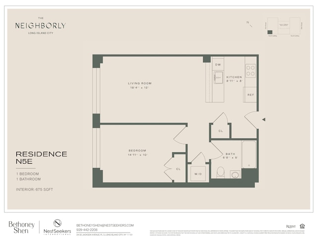 37-14 34th St Unit N-5E, New York City, NY 11101 - view of home floor plan